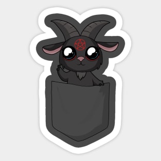 Goat in pocket Sticker